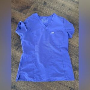 Figs Royal Blue Scrub Top